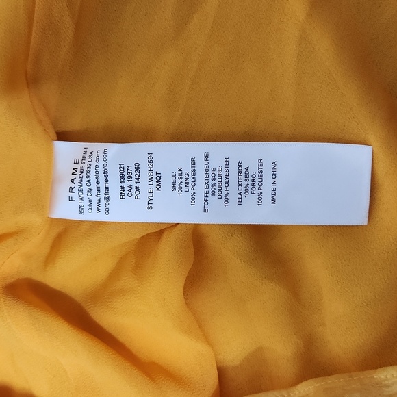 NWOT Frame Crinkled Silk Draped Halter Top. Size L - Picture 7 of 7